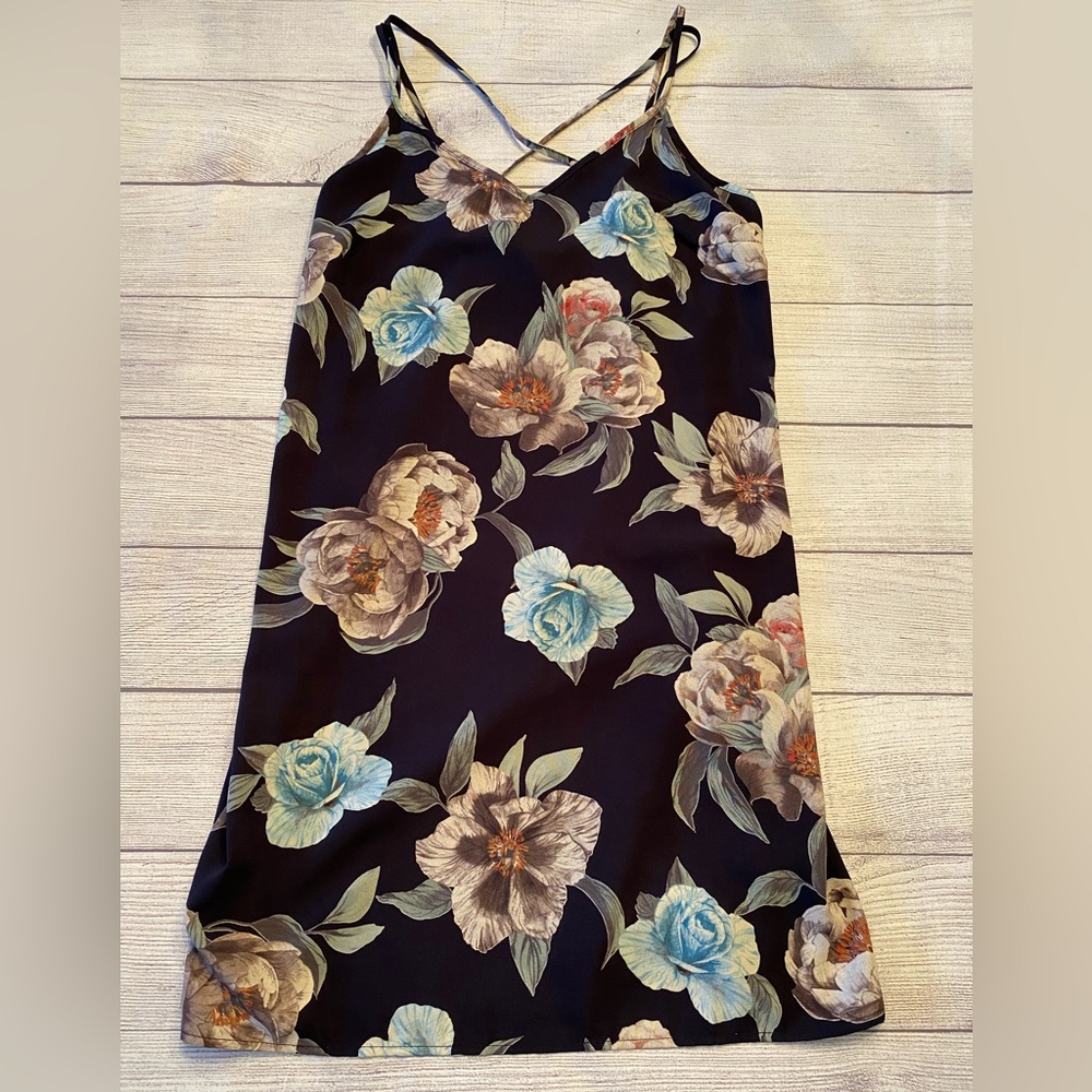 Floral Black Dress
